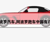 阿波罗汽车,阿波罗跑车中国有几辆