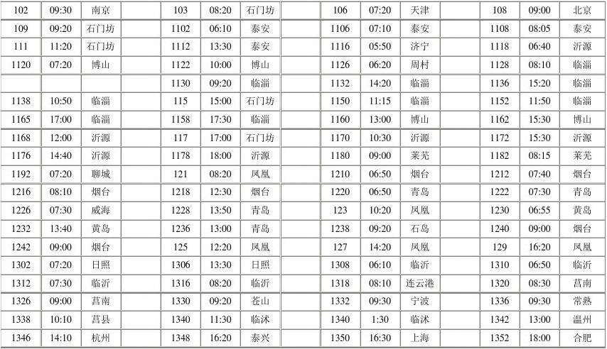 资料！梁家巷汽车站时刻表“参考资料”