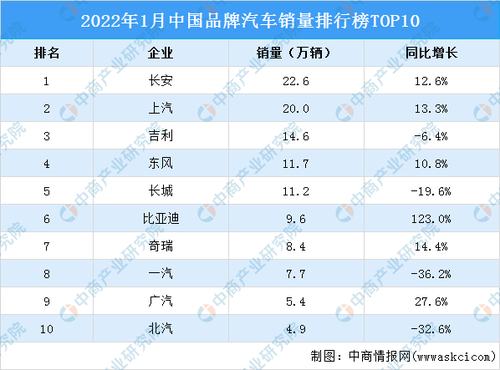 资料！汽车销量排名