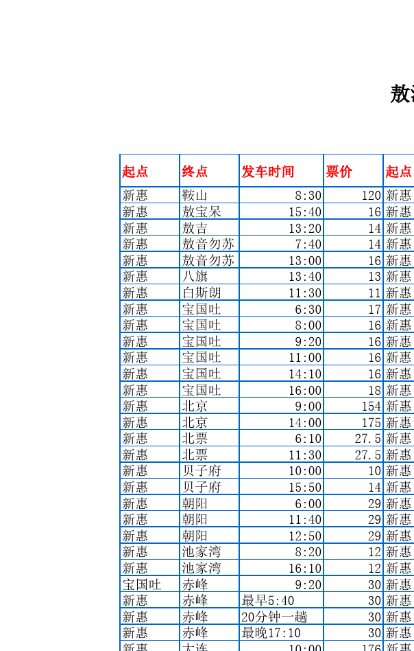 小知识！厦门汽车站时刻表“相关信息”